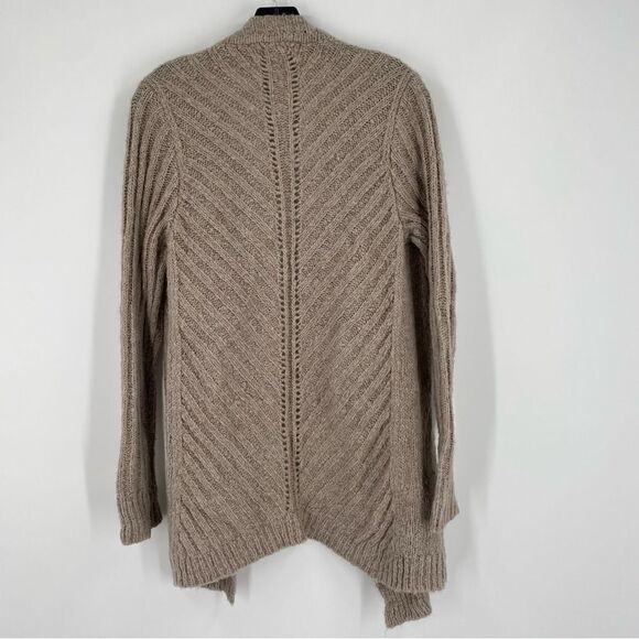 Kaisely Women’s Open Front Wool Blend Knit Cardigan Duster size M Cream - Picture 3 of 4